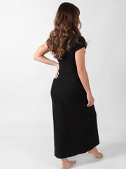 Koy Resort Twisted Crop Top in Black, view 2, click to see full size