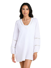 La Blanca Seaside Covers Tunic in White, view 1, click to see full size