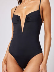 L*Space Roxanne One Piece Bitsy in Black, view 4, click to see full size