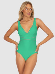 Baku Rococco Longline One Piece in Shamrock, view 1, click to see full size