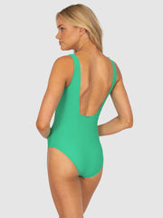 Baku Rococco Longline One Piece in Shamrock, view 2, click to see full size
