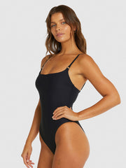 Baku Rococco Tank One Piece in Black, view 3, click to see full size
