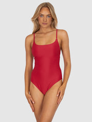Baku Rococco Tank One Piece in Red, view 1, click to see full size