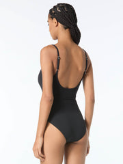 Michael Kors One Piece Oval Link Belt in Black, view 2, click to see full size