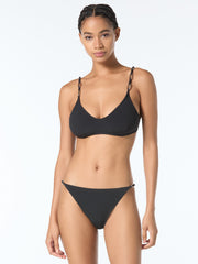 Michael Kors Oval Link Bralette in Black, view 3, click to see full size