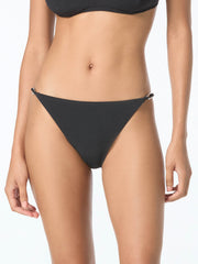 Michael Kors Oval Link Bikini Bottom in Black, view 1, click to see full size