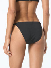 Michael Kors Oval Link Bikini Bottom in Black, view 2, click to see full size