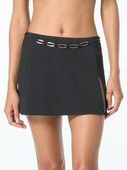 Michael Kors Coverup Skirt in Black, view 3, click to see full size