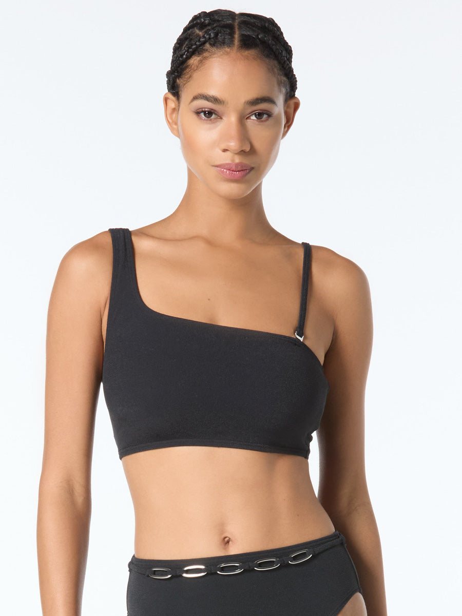 Michael Kors One Shoulder Top in Black