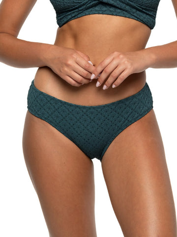 Louise Classic Bikini Pant in Pine Green
