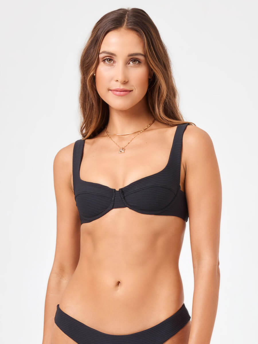 L*Space Off the Grid Nikita Top in Black – Sandpipers
