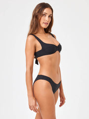 L*Space Off the Grid Nikita Top in Black, view 4, click to see full size