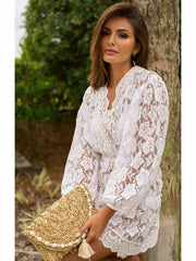 Pia Rossini Ola Kaftan In White, view 5, click to see full size