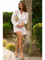 Pia Rossini Ola Kaftan In White, view 1, click to see full size