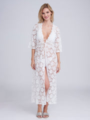 Pia Rossini Ola Maxi Kimono in White, view 1, click to see full size