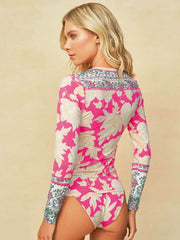 Maaji Diver Rashguard in Floral Duo, view 2, click to see full size