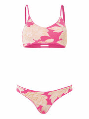 Maaji Praia Sporty Bralette in Radiant Pink, view 4, click to see full size