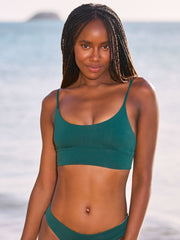Maaji Dinna Sporty Bralette in Brunswick Green, view 1, click to see full size