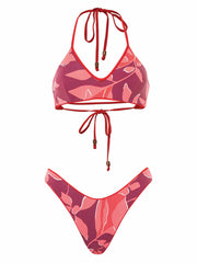 Maaji River Sporty Bralette in Scarlet Red, view 4, click to see full size