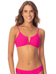 Maaji Adhara V Wire Bralette in Hot Magenta, view 1, click to see full size