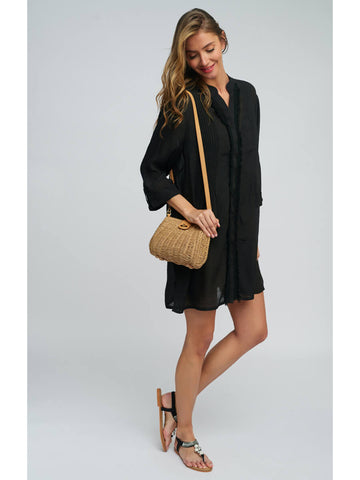 Pia Rossini Reeva Beach Shirt in Black