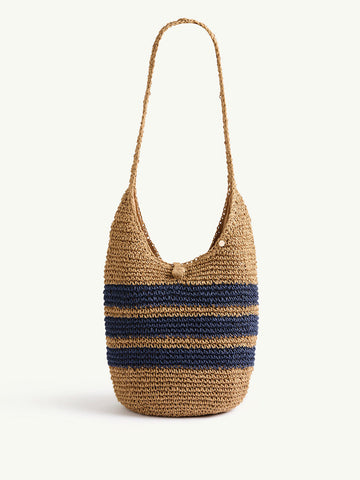 Sea Level Anchor Beach Bag in Natural / Denim