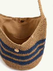 Sea Level Anchor Beach Bag in Natural / Denim, view 2, click to see full size