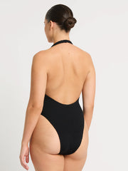 Bond-eye Ava Halter One Piece in Black, view 5, click to see full size