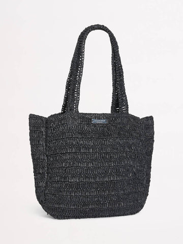 Seafolly Carried Away Shores Woven Tote in Black