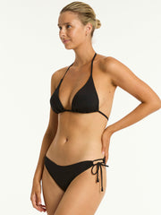 Sea Level Essentials Triangle Top in Black, view 4, click to see full size