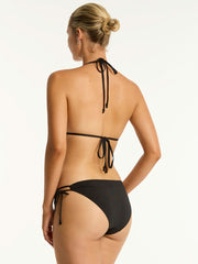 Sea Level Essentials Triangle Top in Black, view 2, click to see full size