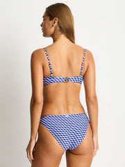 Sea Level Solara Square Neck Bralette in Blue, view 2, click to see full size