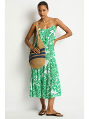 Sea Level Anchor Beach Bag in Natural / Denim, view 3, click to see full size