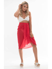 Pia Rossini San Remo Sarong in Red, view 2, click to see full size