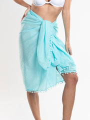 Pia Rossini Santa Barbara Sarong in Turquoise, view 1, click to see full size