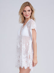 Pia Rossini Sicilia Cover-up in White, view 3, click to see full size