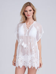 Pia Rossini Sicilia Cover-up in White, view 1, click to see full size