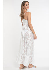 Pia Rossini Tianna Maxi Dress In White, view 2, click to see full size
