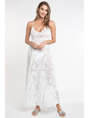 Pia Rossini Tianna Maxi Dress In White, view 1, click to see full size