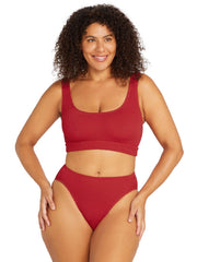 Artesands Kahlo Bikini Set in Crimson Red, view 3, click to see full size