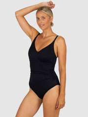 Baku Rococco D/E One Piece In Nero, view 3, click to see full size