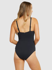 Baku Rococco D/E Ringfront One Piece In Nero, view 2, click to see full size