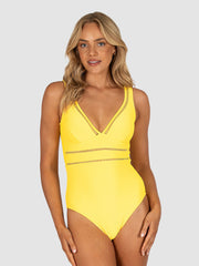 Baku Rococco Longline One Piece In Sunshine, view 1, click to see full size