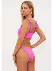 Beach Riot Effie Top in Petal Pink Scrunch, view 2, click to see full size
