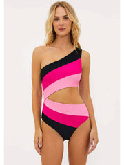 Beach Riot Joyce One Piece in Amour Colorblock, view 1, click to see full size