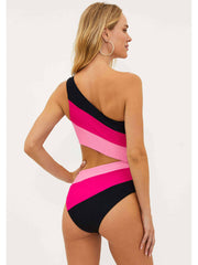 Beach Riot Joyce One Piece in Amour Colorblock, view 2, click to see full size