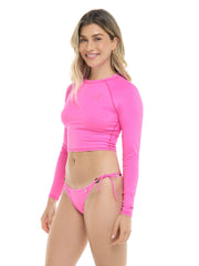 Let It Be Rashguard in Sugar Plum - Sandpipers, view 3, click to see full size