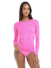 Sleek Rash Guard in Sugar Plum - Sandpipers, view 1, click to see full size