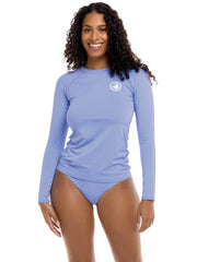 Body Glove Sleek Rash Guard In Periwinkle, view 1, click to see full size