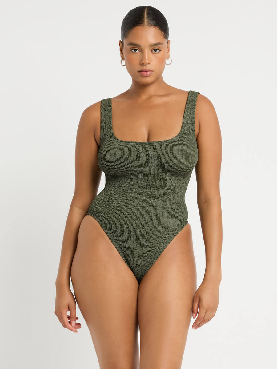 Bond-eye Curve Madison One Piece in Khaki